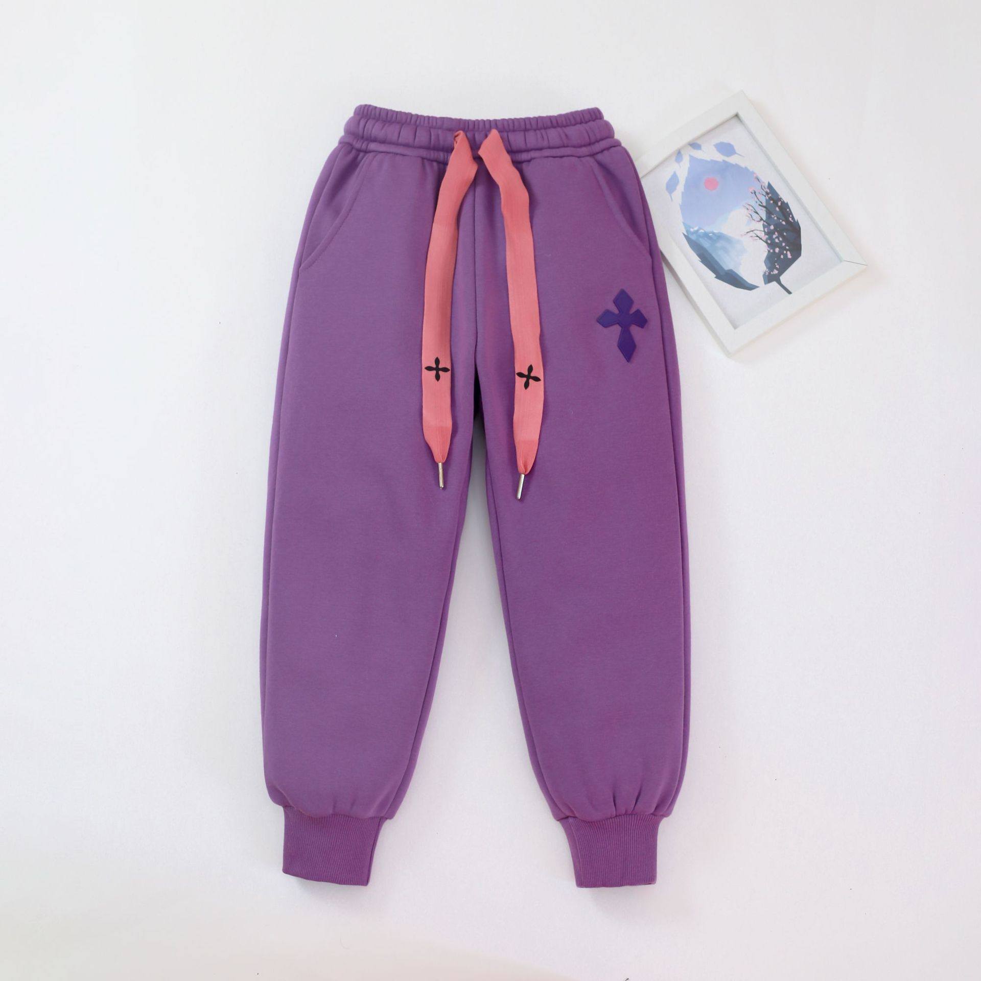 Thickened Fleece-Lined Kids' Long Pants, Winter Thermal Boys' Loungewear Trousers