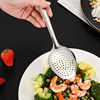 Buffet Special Sub-spoon Stainless Steel Colander Household Kitchen Long Handle Pointy Spoon Restaurant Public Vegetable Spoon for Fishing Gracilaria