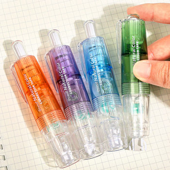 Huajie factory wholesale transparent push correction tape mute portable correction tape 360 degree correction tape replaceable core