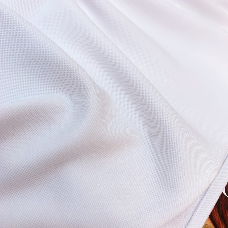 Đầm polo nữ dáng suông dài tay ngắn cổ polo phong cách tối giản — màu đen, Màu nâu, Màu trắng