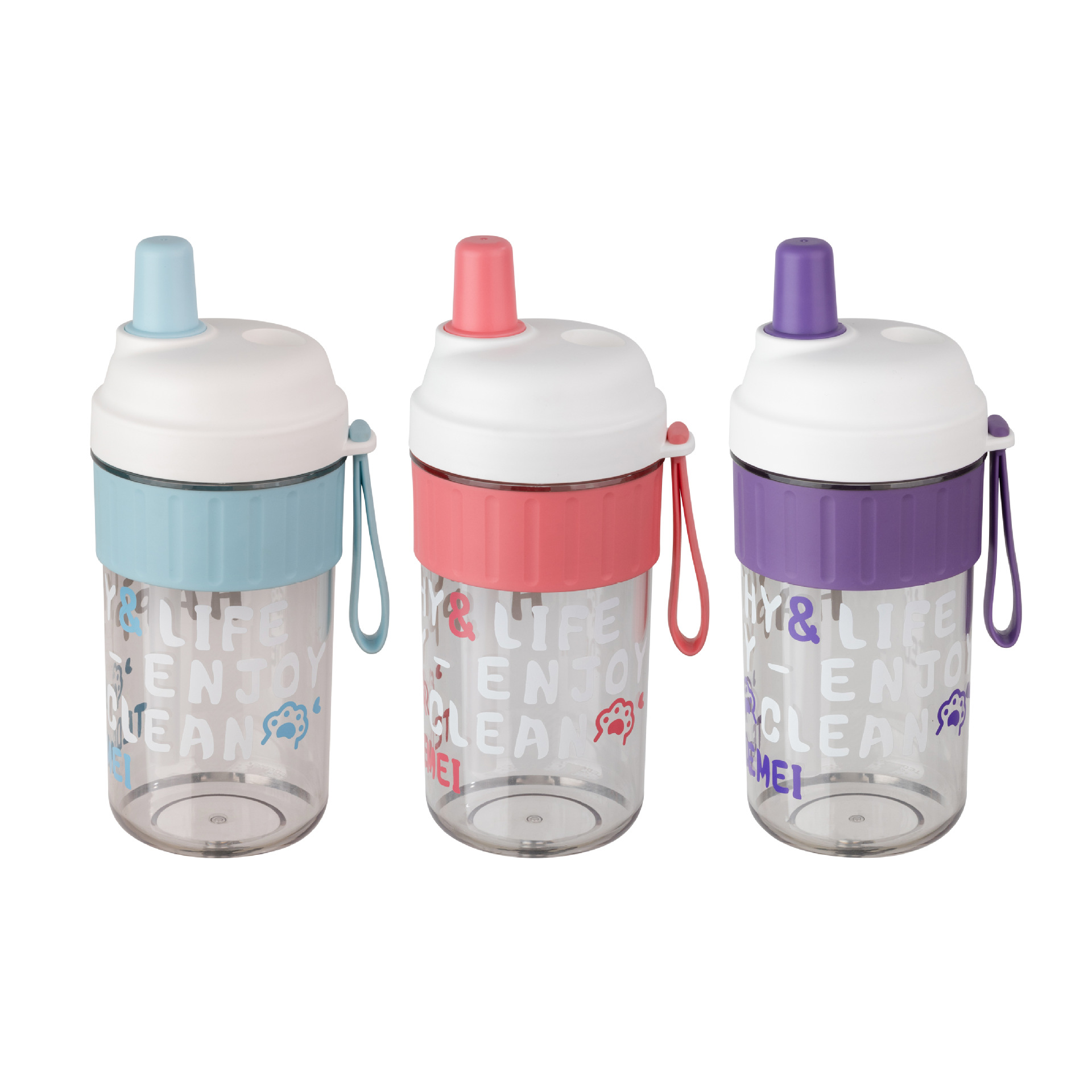 跨境随手塑料水杯家用户外运动水杯学生便携式随手杯活动礼品口杯