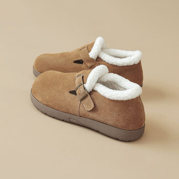 Waiwai Girl 959-65 Genuine Leather Birkenstock Shoes for Women Autumn and Winter Thick-Soled Cotton Shoes All-Inclusive Birkenstock Shoes Plus Plush Shoes