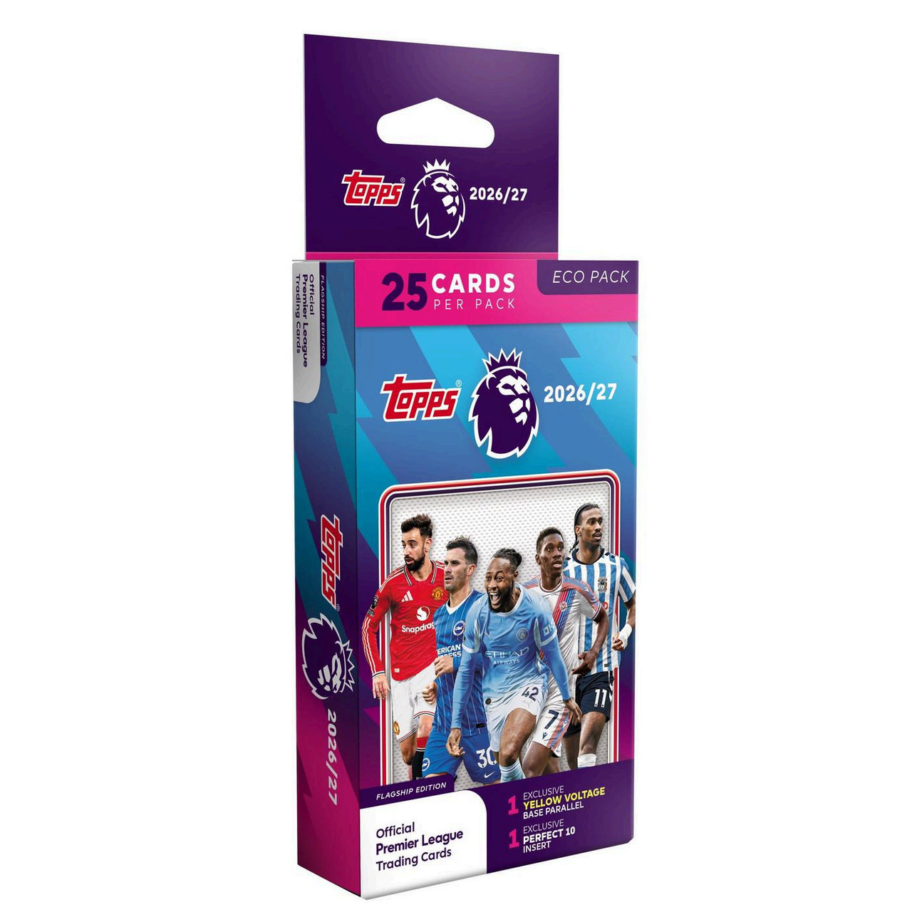 บัตรสะสมรูปดาวฟุตบอล รุ่นพรีเมียม ลิขสิทธิ์อย่างเป็นทางการ จาก Topps ซีรีส์ Flagship ประจำฤดูกาล 2026-27 บรรจุในกล่อง