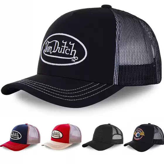 [Foreign trade explosions] VON baseball cap letters sunscreen mesh embroidery DUTCH truck driver hat TEMU
