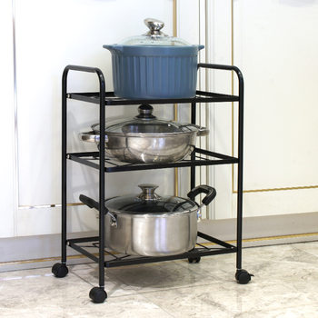Factory wholesale kitchen rack storage storage rack multi-layer pot rack square pot rack a generation