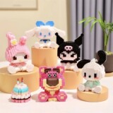 Строительные блоки для сборки из микрочастиц Sanrio Kulomi Melody, подарок для девочек, развивающие игрушки для сборки оптом