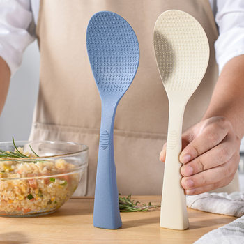 One-piece Silicone Stand-up Rice Spoon Household Electric Rice Cooker Rice Spoon High Temperature Resistant Silicone Non-stick Rice Spoon
