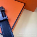 Crocodile pattern+H black buckle