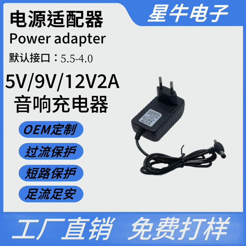 Mobile DVD player 12V 2A charger 12V2A power adapter DC Xianke Jinzheng small TV