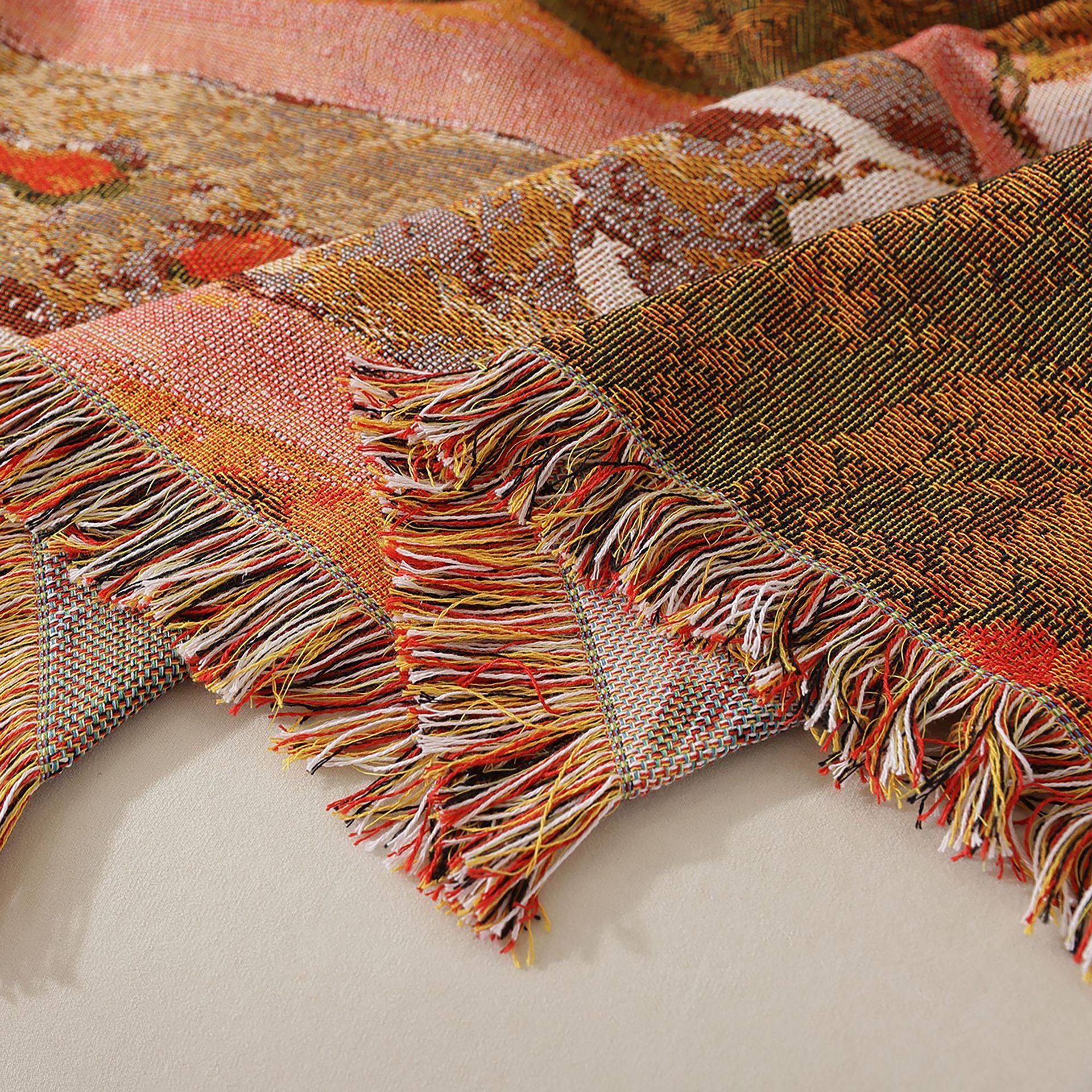 Export Cross-Border Cute Mengyuan Ji 5 Sofa Towel Sofa Blanket Decorative Tapestry Air Conditioner Cover Camping Mat Dustproof Cloth