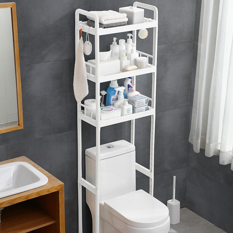 Bai Kang Bathroom Toilet Storage Rack Wall-Mounted Wall Storage Toilet Washroom Basin Rack Floor-Standing Storage Rack