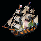 3D трехмерная головоломка Victory со светодиодной подсветкой HMS VICTORY - детская сборная игрушка-модель корабля