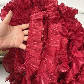 Wholesale in Stock! 7cm French Cream-Style Curtain Lace Ribbon with Ruffled Edges, Direct from Manufacturer