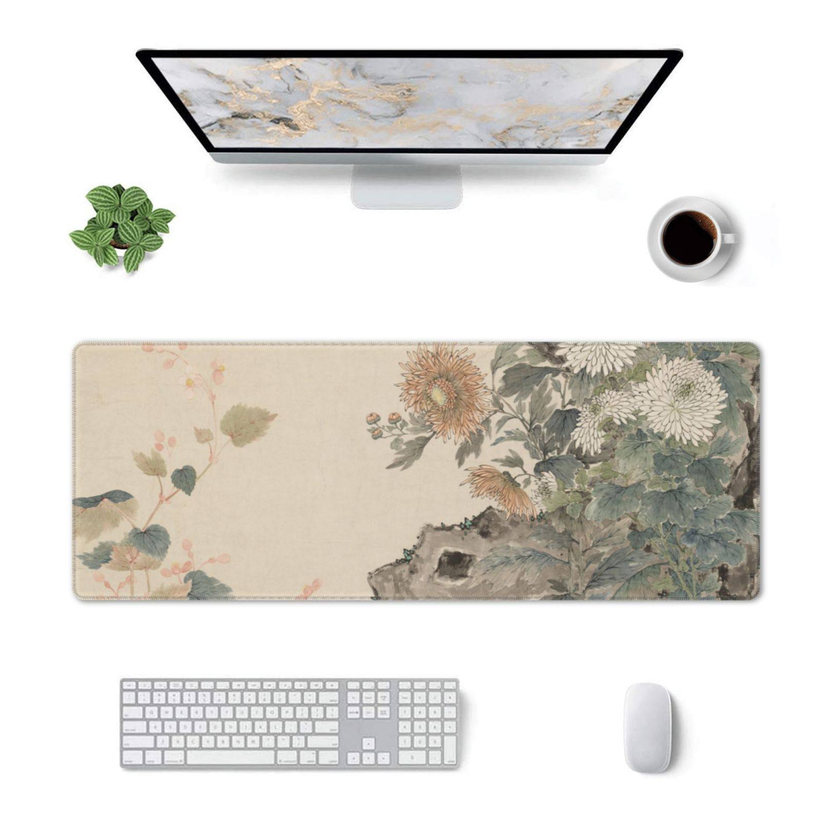 Ancient Painting Guofeng Mouse Pad Oversized Computer Table Mat Placemat Fixed Pattern Logo Desk Mat Guofeng Factory in stock
