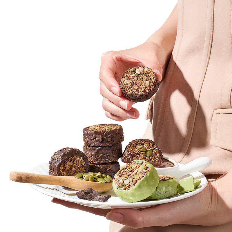 Bicuiyuan Raw Chocolate Nut Oatmeal Crispy Dark Chocolate Light Healthy Oatmeal Meal Replacement Biscuits Wb Others