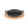 New Outdoor High Ear Denier Plate Outdoor Round Portable Cast Iron Frying Pan Barbecue Plate Non-stick Teppanyaki Plate