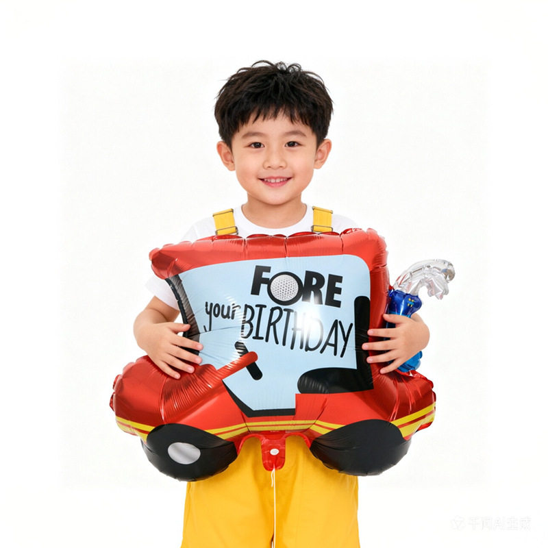 [Hengyue] Cartoon Vehicle Car Aluminum Foil Ball Children's Car Birthday Party Decoration Train Aluminum Film Balloon