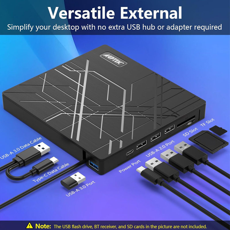 Cross-border wholesale multi-function DVD burner dual interface readable TF_SD computer laptop desktop universal optical drive