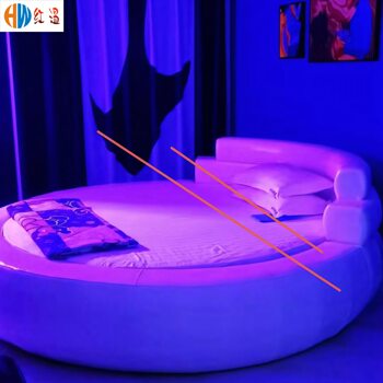 Round Bed B&B Furniture Hotel Water Bed Light Luxury Hotel Electric Bed Modern French Apartment Theme Bed