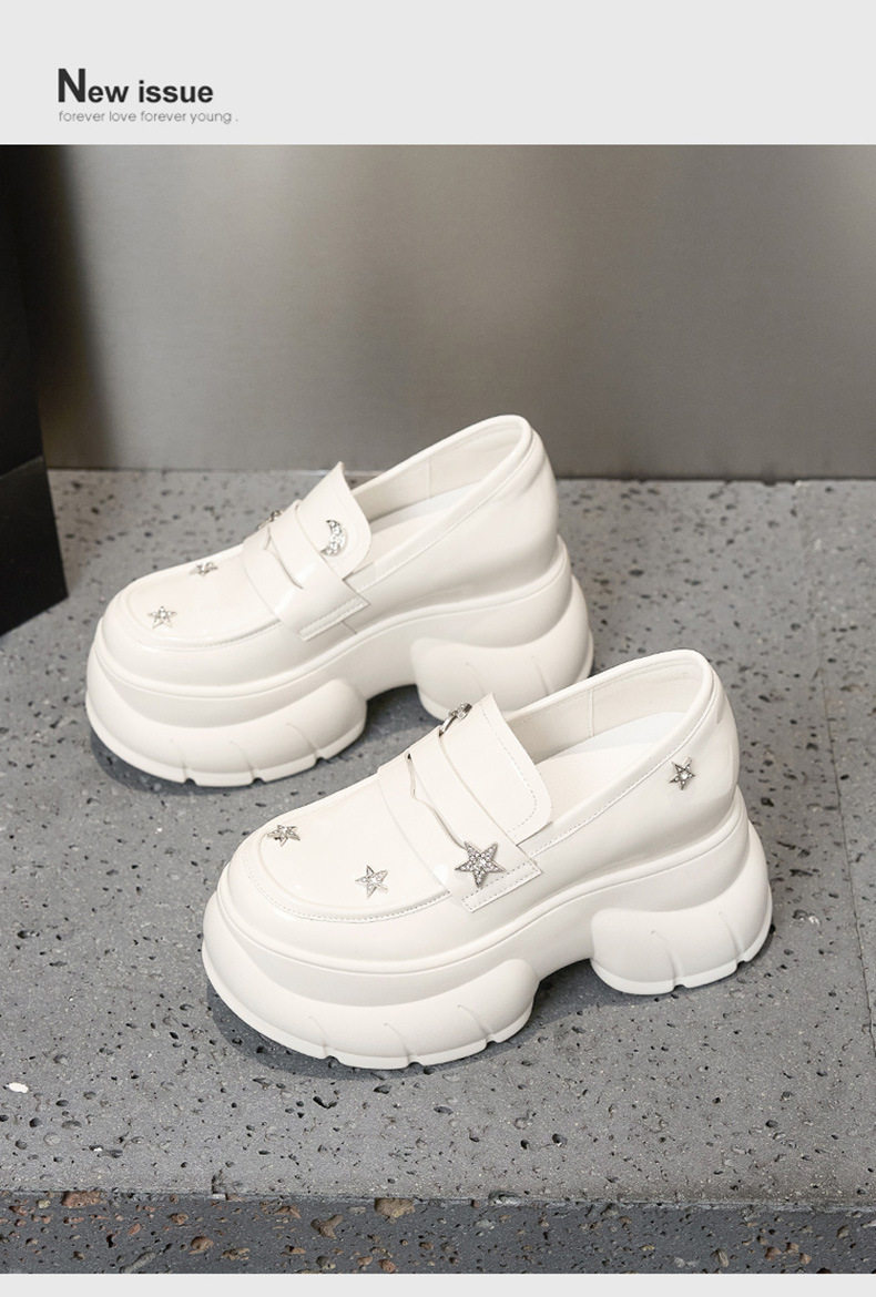Giày sandal cao gót nữ hở mũi đế platform gót siêu cao 8 cm — Đen, Len nguyên chất chi tiết 12