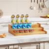 Bamboo Expandable Can Rack Pantry 3-Layer Adjustable Can Rack Cabinet Soda Storage Rack
