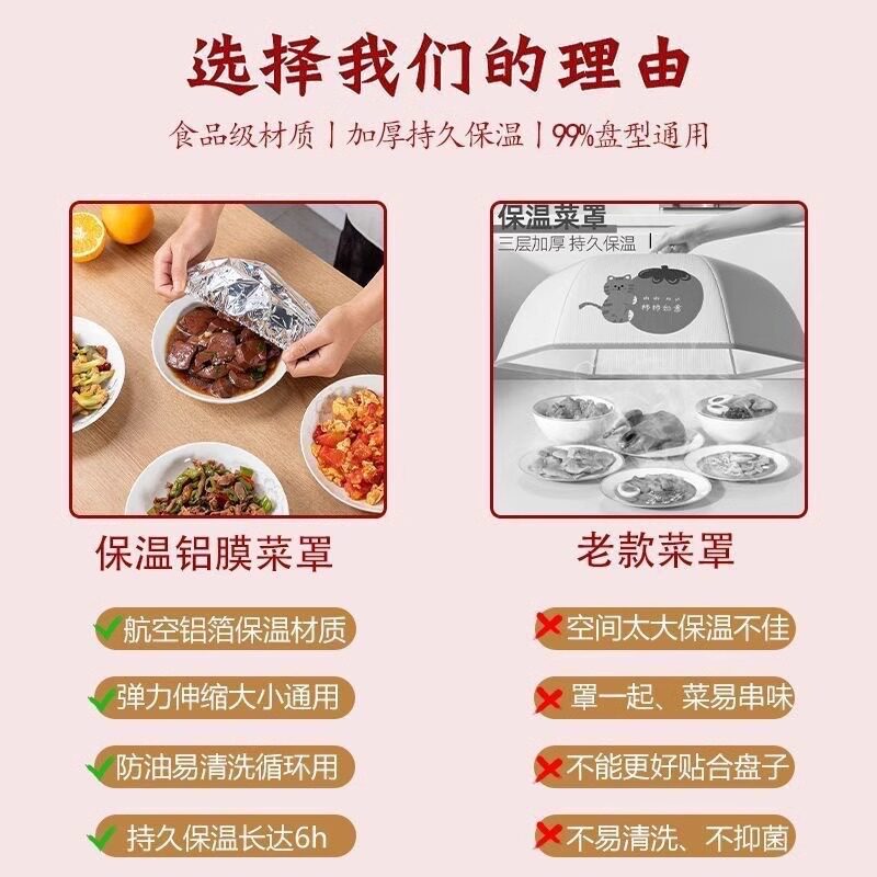 Aluminum Foil Preservation Cover Insulation Cover Kitchen Meal Insulation Cover Food Grade Aluminum Foil Film Cover Insulation Cover Preservation Film