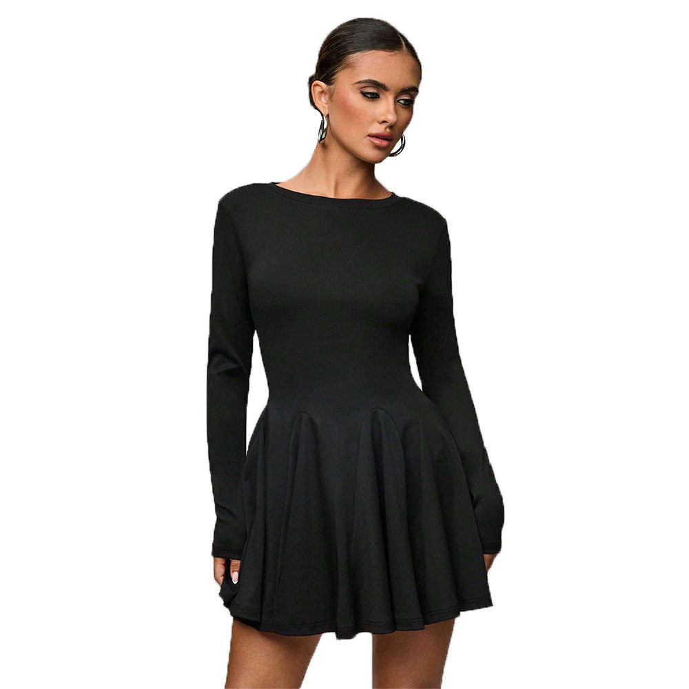 Fashionable Womens Dress Simple Design Slim Fit Youthful Style Spring Summer Collection Wholesale Available
