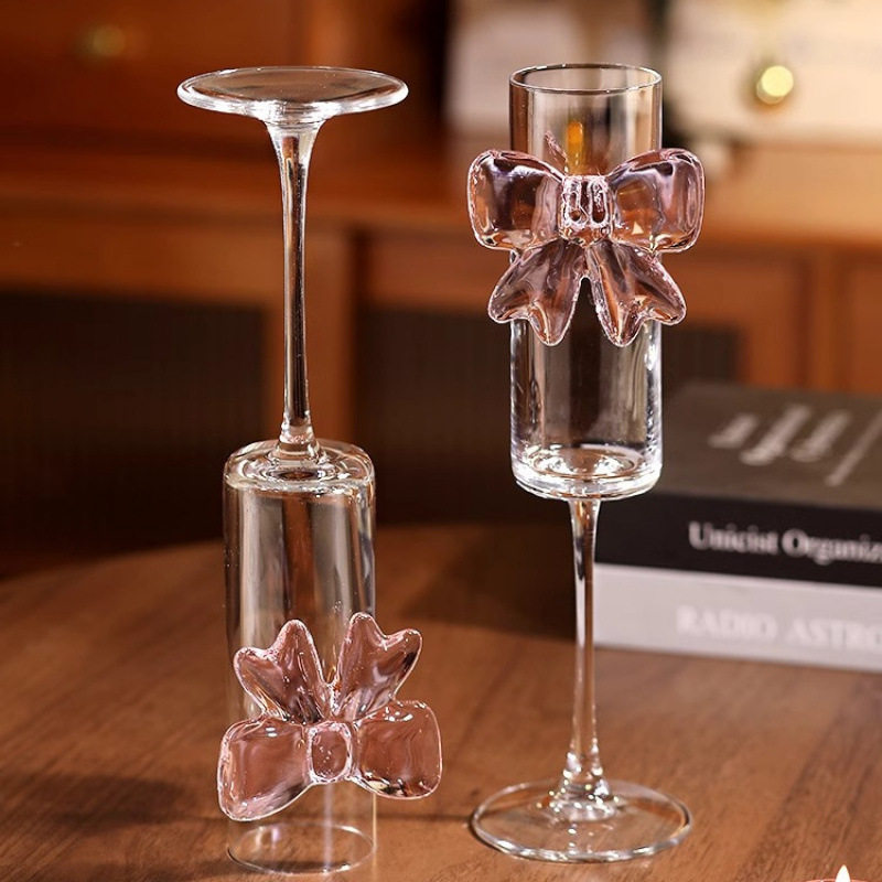 Good-Looking and Cute White Wine Glass, Juice Crystal Cup, Goblet, Cocktail Glass, Tipsy Butterfly Champagne Glass