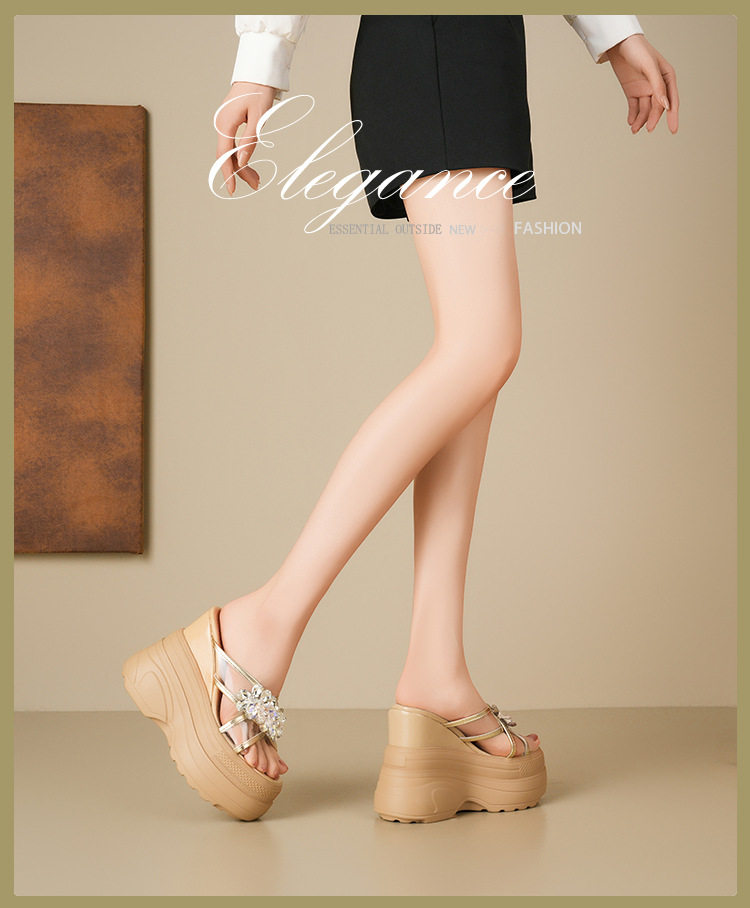 Sandal cao gót nữ hở mũi đế dày gót 12 cm — Trắng, Đen, Áo khoác sáng chi tiết 1
