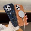 Cross-Border Flash Diamond Magnetic Phone Case Suitable for Apple 17Promax Luxury Glitter Rhinestone Protective Cover Samsung S25U