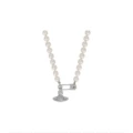 12 Pearl Saturn pin White Gold