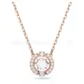 Elegant rose gold and white diamond necklace