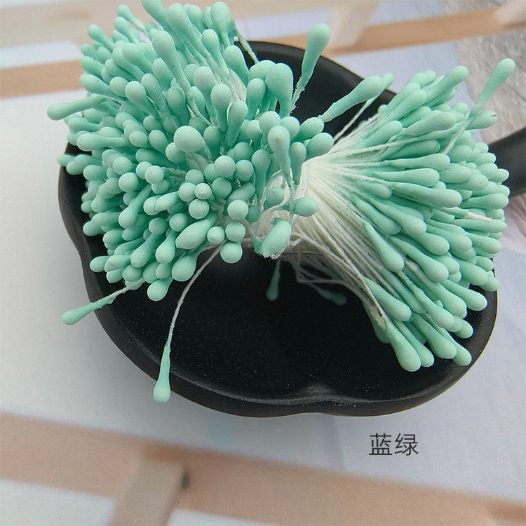 批发韩版手工DIY头饰发饰高仿真花蕊材料2mm哑光圆火柴头花心花蕊