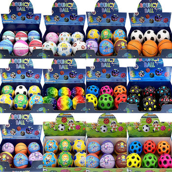 10cm concave-convex football basketball elastic ball pu foam solid hole ball outdoor leisure moon children's toys