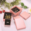 Spot wholesale pink jewelry box cover ring earrings necklace earring box solid color jewelry box