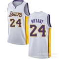Lakers No. 24 White V-Neck