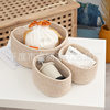 Factory New Woven Cotton Rope Storage Basket Three-piece Set Large Capacity Sundry Toy Cosmetic Key Fit Basket