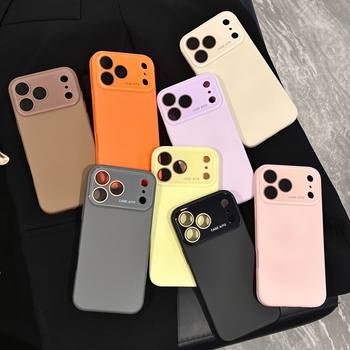 Silicone Large Window Suitable for Iphone17Promax Mobile Phone Case Skin-Feel 17Air Anti-Fall 16 Soft Shell Protective Cover