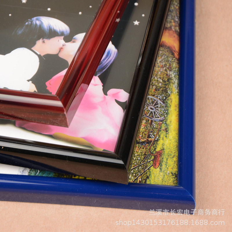 Narrow Edge PVC plastic photo frame wall-mounted decoration children's art works sketch picture frame certificate license works mounting