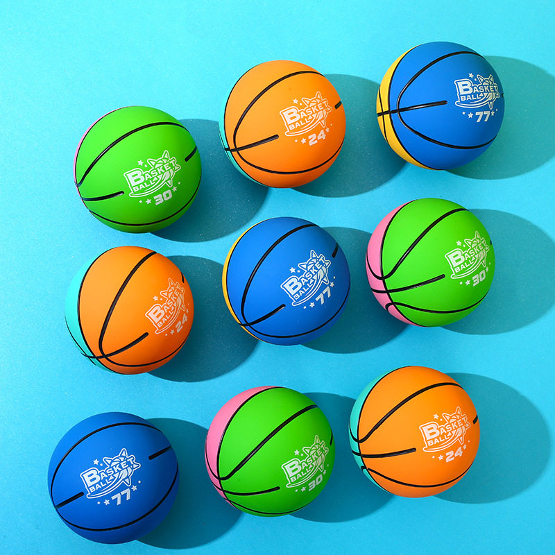 Hollow high elastic ball children's rubber decompression indoor mute simulation ball student toy ball wholesale manufacturer