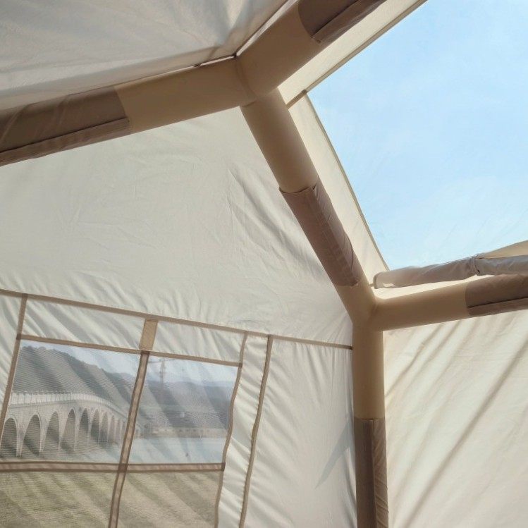 Inflatable Tent and Canopy Two-In-One Single-Layer for 3-4 People, Parent-Child Outdoor Camping, Mountain Camping, Cloud Tent with Small Ridge