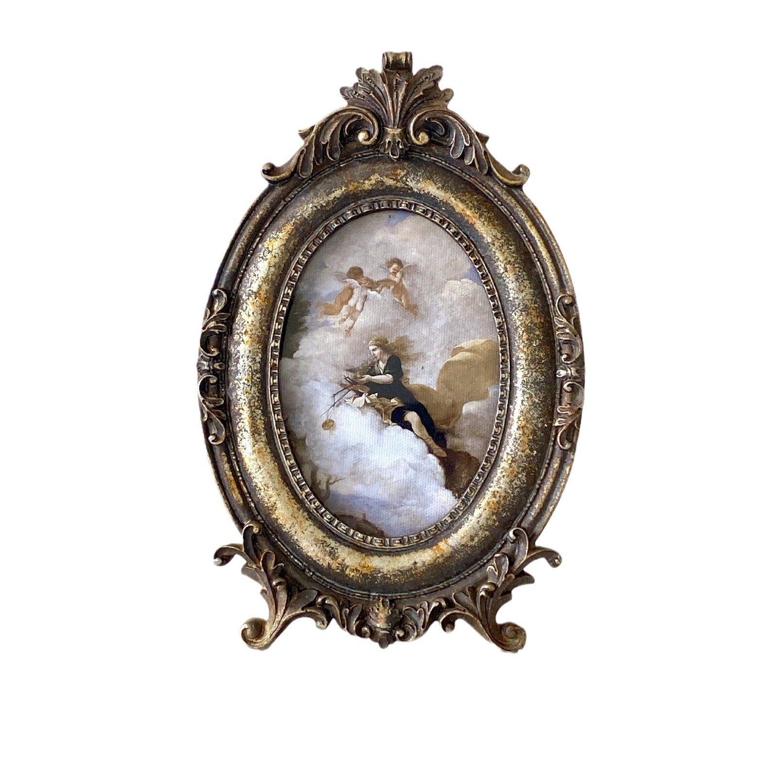 American Accessible Luxury Retro Carved Resin Photo Frame Home Background Wall Decoration Hanging Picture European Oil Painting Frame French Mural