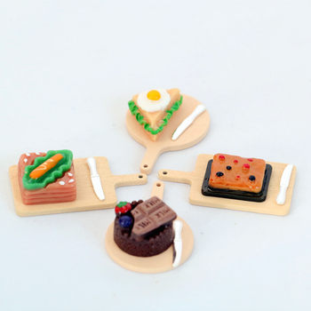 Dollhouse Dollhouse tray roast sausage bread sandwich miniature food and play OB1 model shooting props set