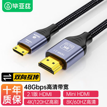 Biaz Mini HDMI to HDMI adapter cable HDMI2.1 Mini 8K HD adapter cable