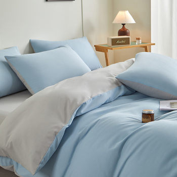 Ins Four-Piece Bedding Set, Duvet Cover, Quilt Cover, College Dormitory Single Bed Bedding, Non-Cotton Quality Three-Piece Set