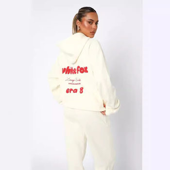 Europe and the United States cross-border foam printing spring autumn winter new sweater suit sports LOGO long sleeve pullover trousers two-piece set