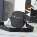 D black fabric shoulder bag