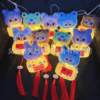 Glowing Plush Cartoon Plastic Lantern, Cute Baby Three-Year-Old Portable Lamp, Popular Children's Toy, Night Market Street Stall