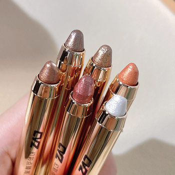 CVZ high-gloss pen eye shadow stick pearlescent eye makeup lying silkworm lazy tea Brown Non-blooming earth color eye shadow high-gloss makeup