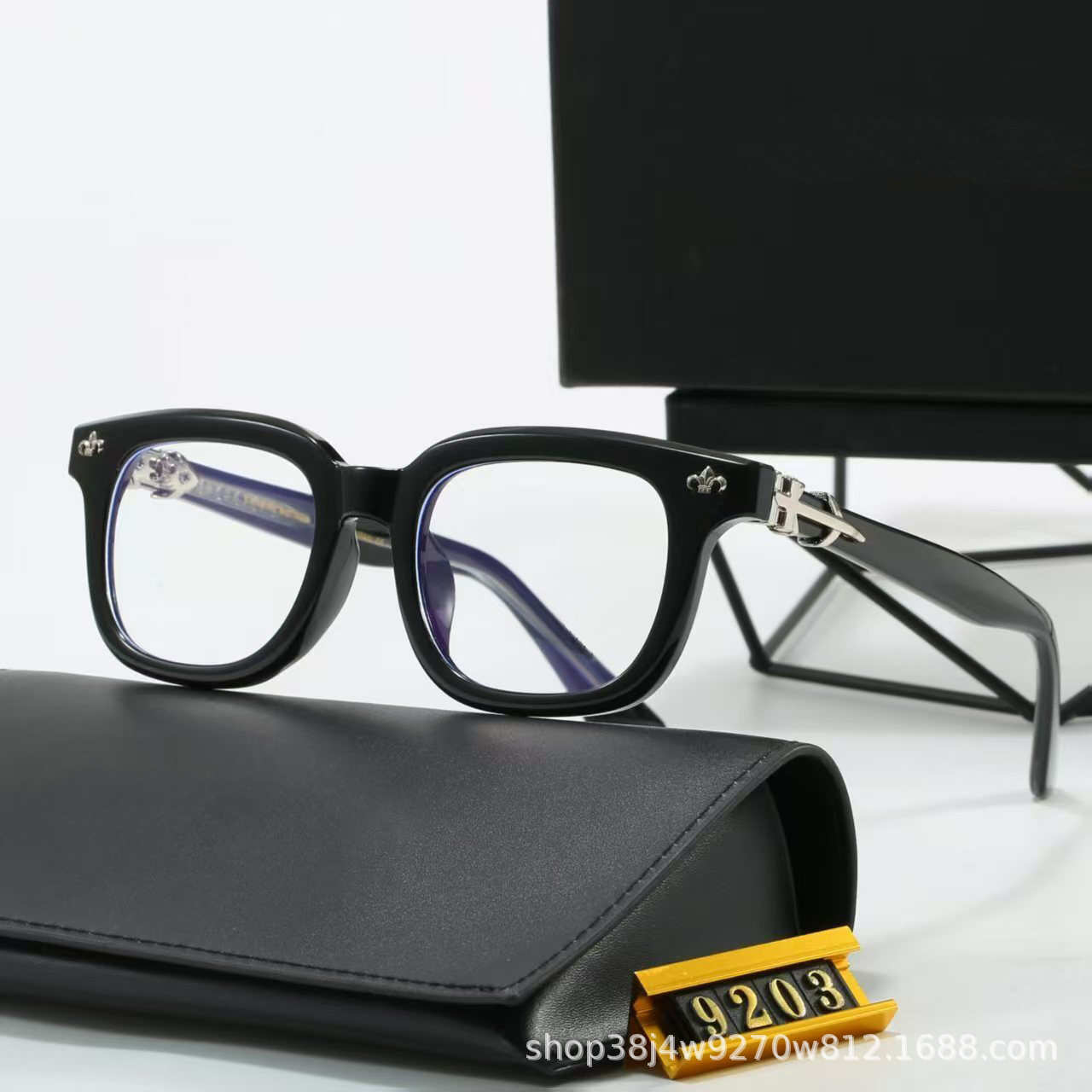 2025 New European and American Cross-Border Fashion Personality Eyeglass Frames Street Style Plain Lenses Amazon Hot-Selling Wholesale